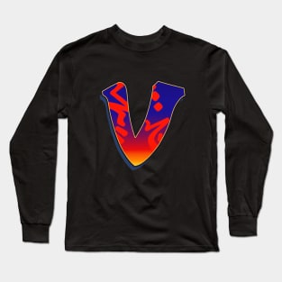 Letter V - Night Sky Long Sleeve T-Shirt